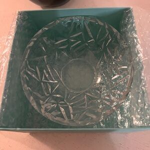 Tiffany and Co glass bowl. Never used.